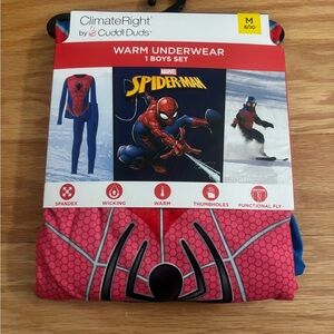Marvel Spider-Man Thermal Underwear Set - Red & Black